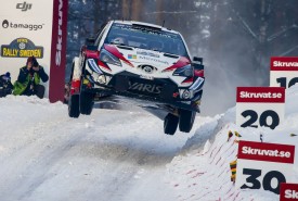 Marcus Grönholm w Yarisie WRC w Rajdzie Szwecji