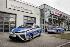 Toyota Mirai na patrolu w Berlinie